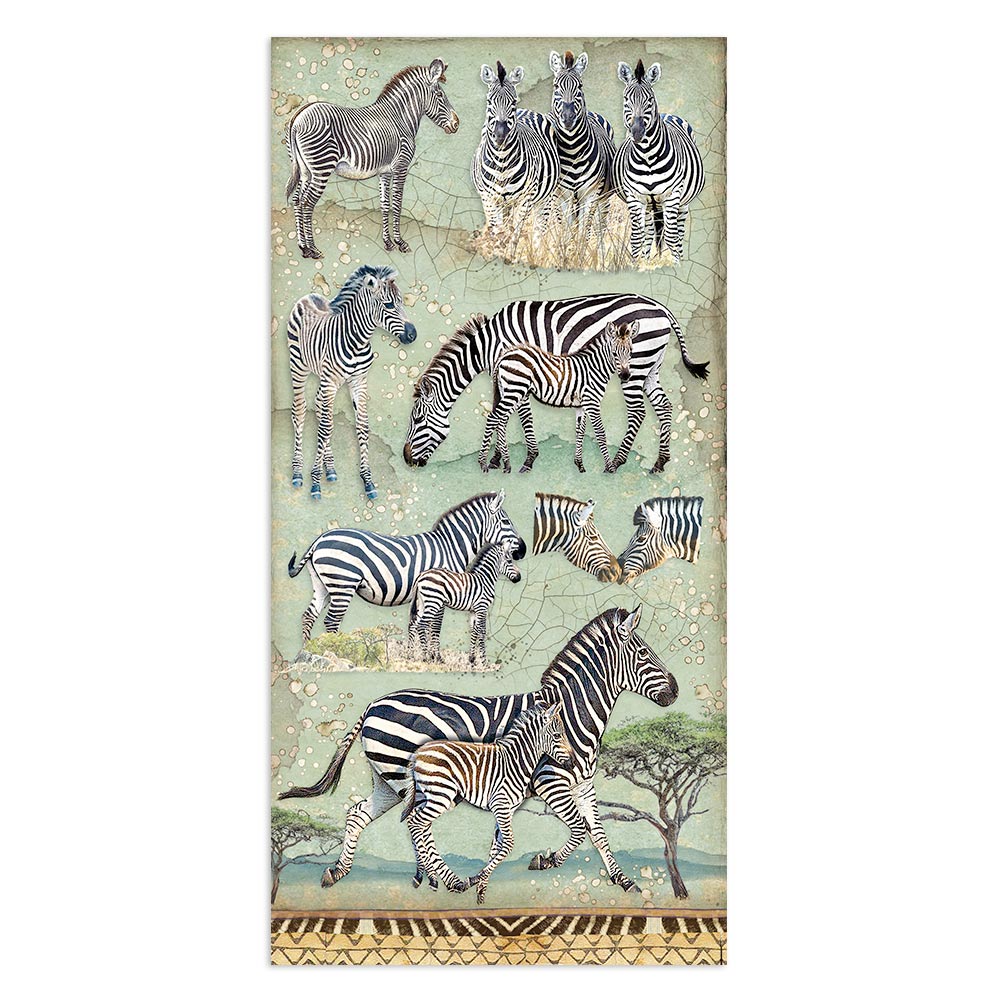 Stamperia - Collectables 10 ark 15x30,5 (6x12) double face - Savana - 9