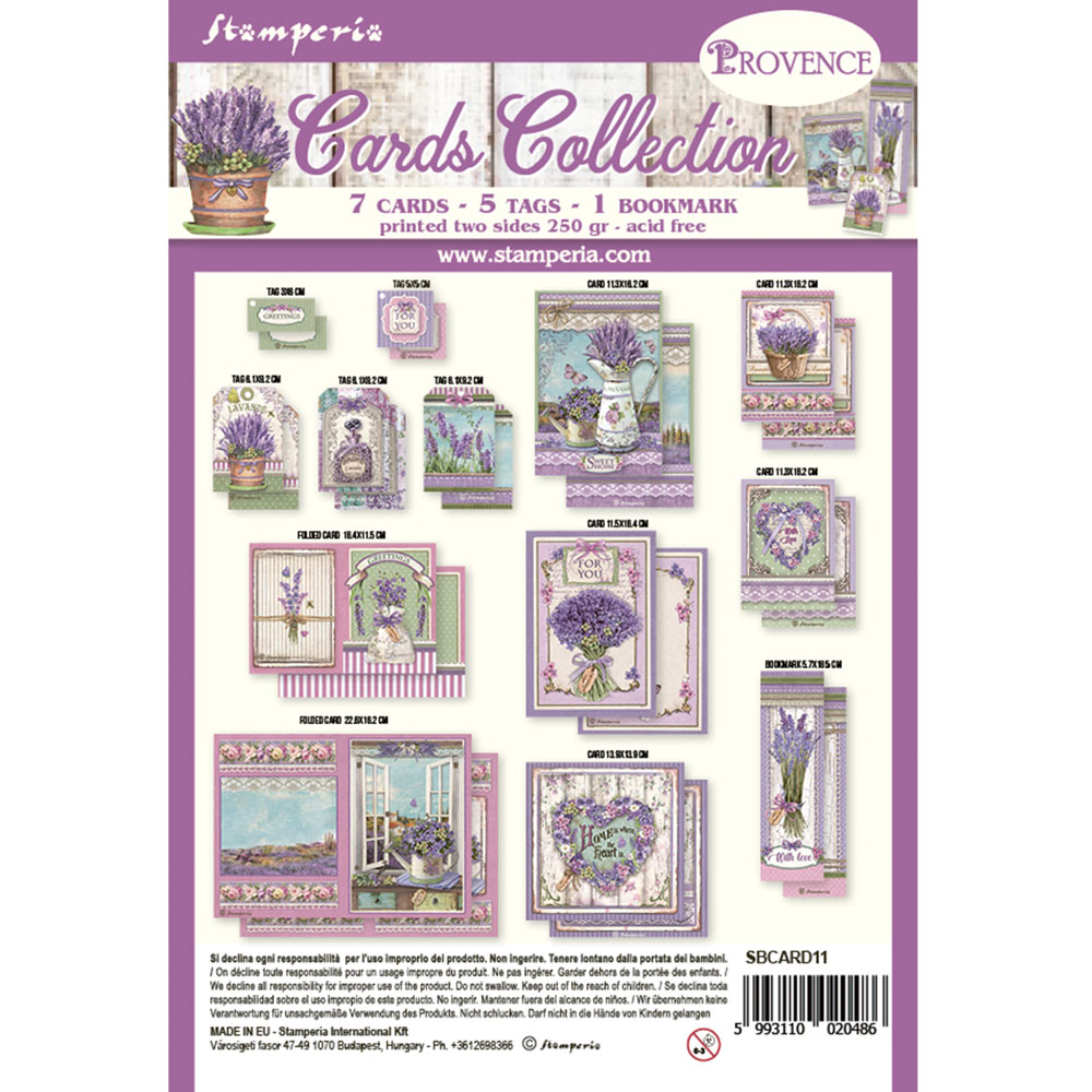 Stamperia - Cards Collection - Provence  - 2