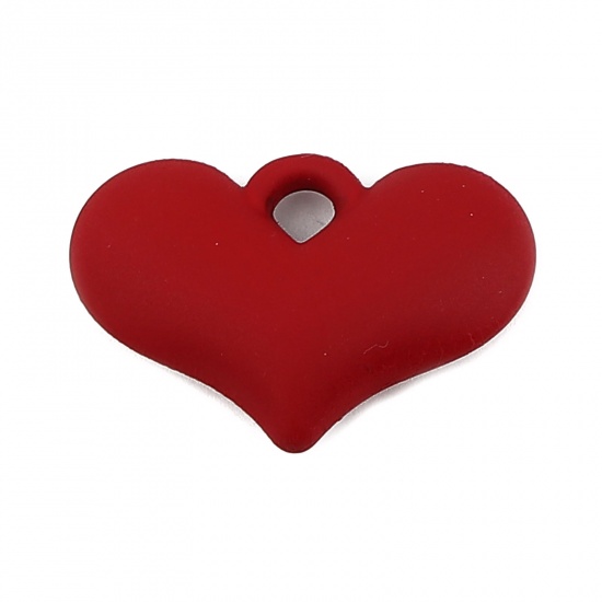 Charm  REsin Heart Red