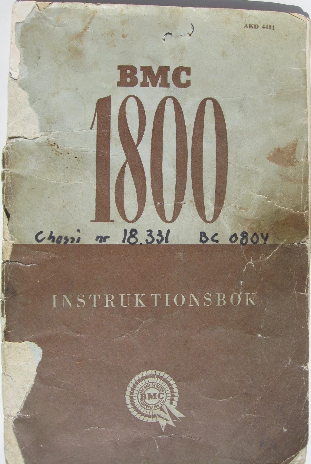 1966 BMC 1800 Instruktionsbok svensk