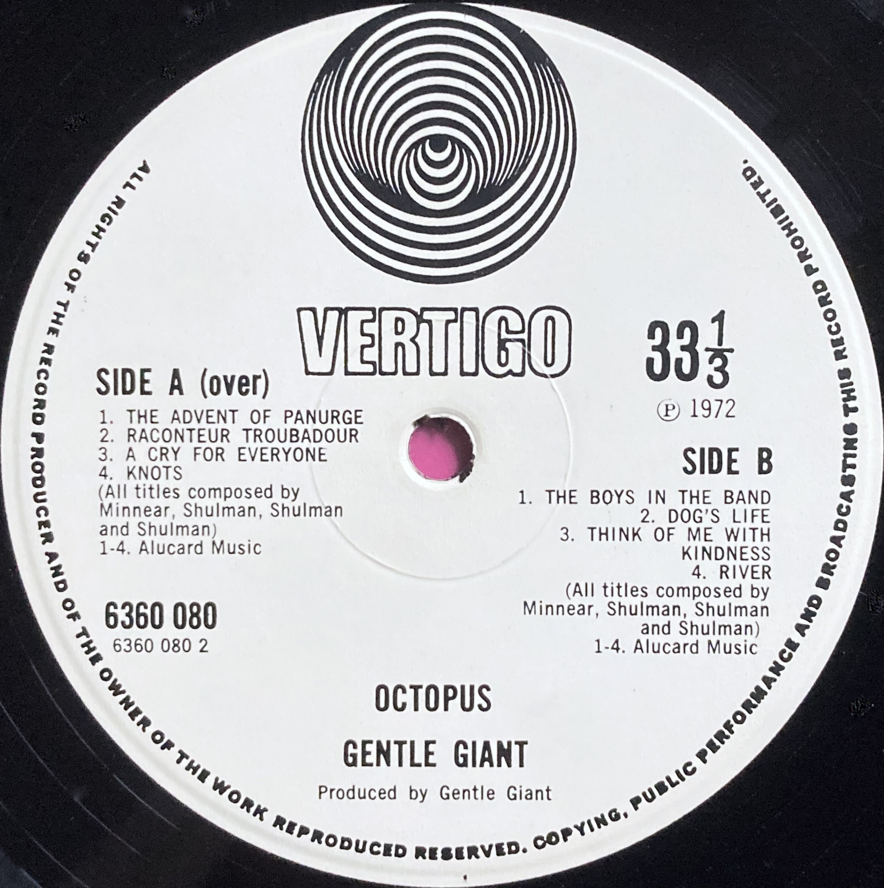 GENTLE GIANT - Octopus UK-orig Vertigo LP 1972 - 4
