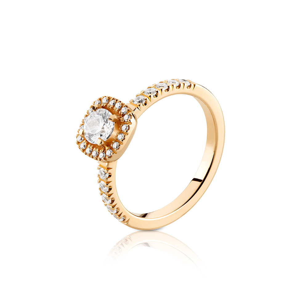 Olympia-2,1K Sten: 1×0,41 ct & 18×0,005 ct & 10×0,02 ct Fattning: CARM fyrkantig 4  mittsten 0,40 ct
