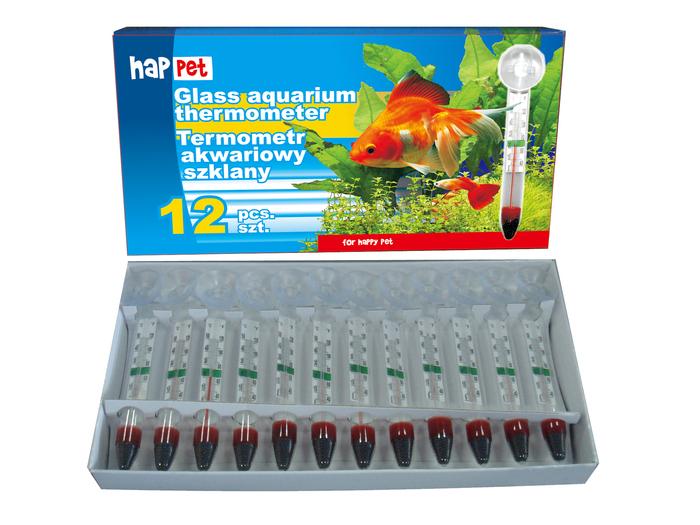 Glastermometer  med sugkopp  12 st. / fp.