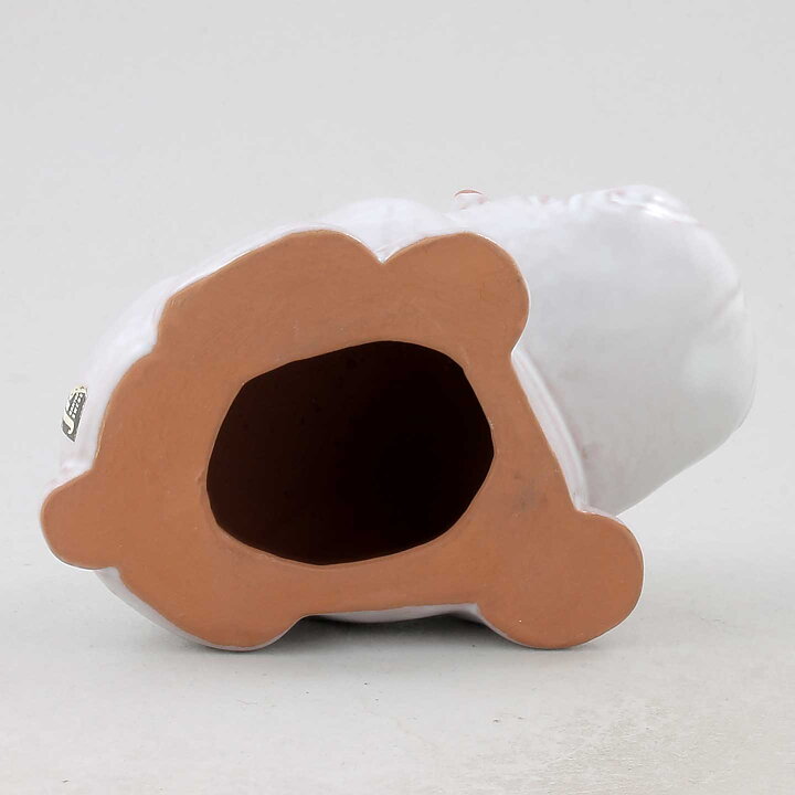 マリア ・エリクソン　　ホワイトのふくらみのあるブルドッグ  16cm  1974年