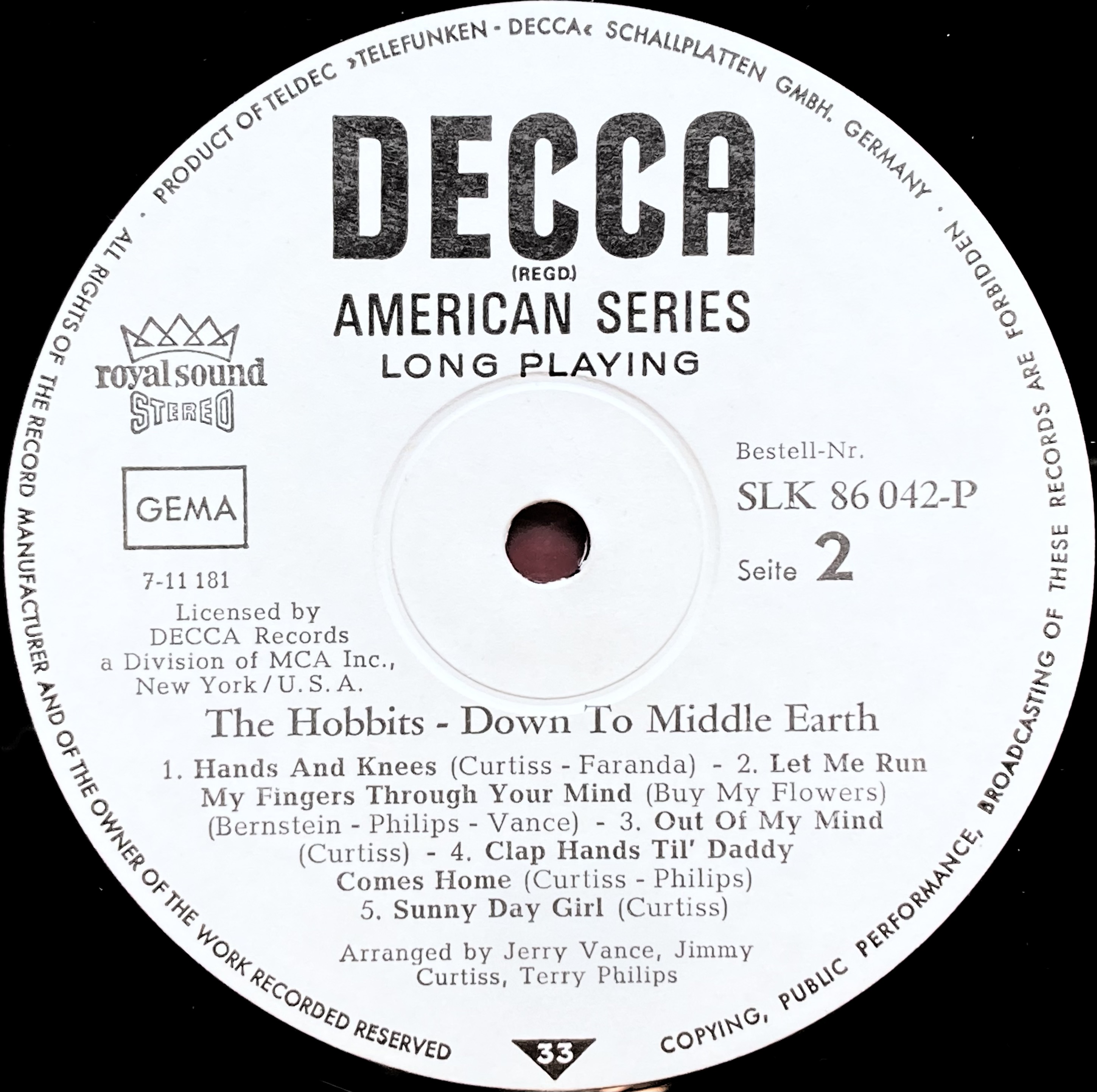 HOBBITS - Down to Middle Earth Ger-orig PROMO LP 1967 - 5