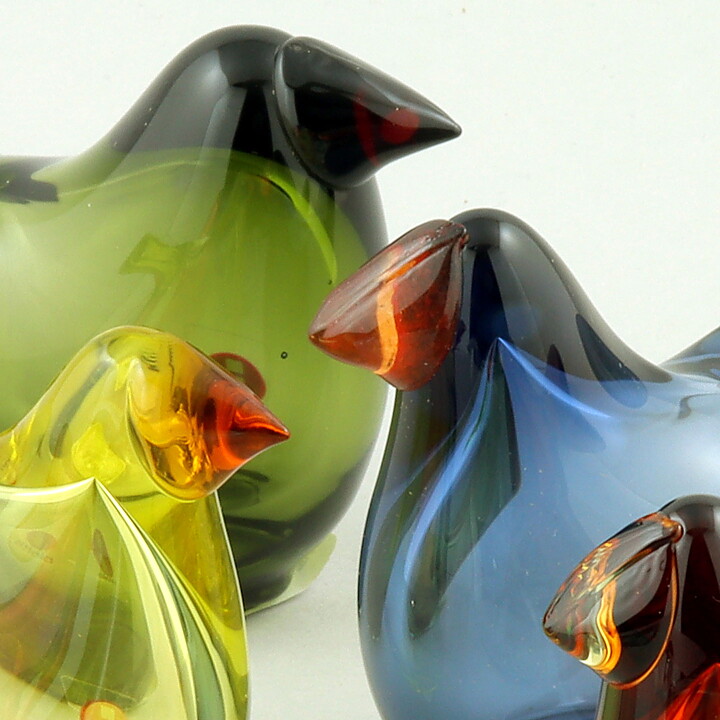 Oiva Toikka (2020) Six Stylistic Sieppo Glass Birds (1)