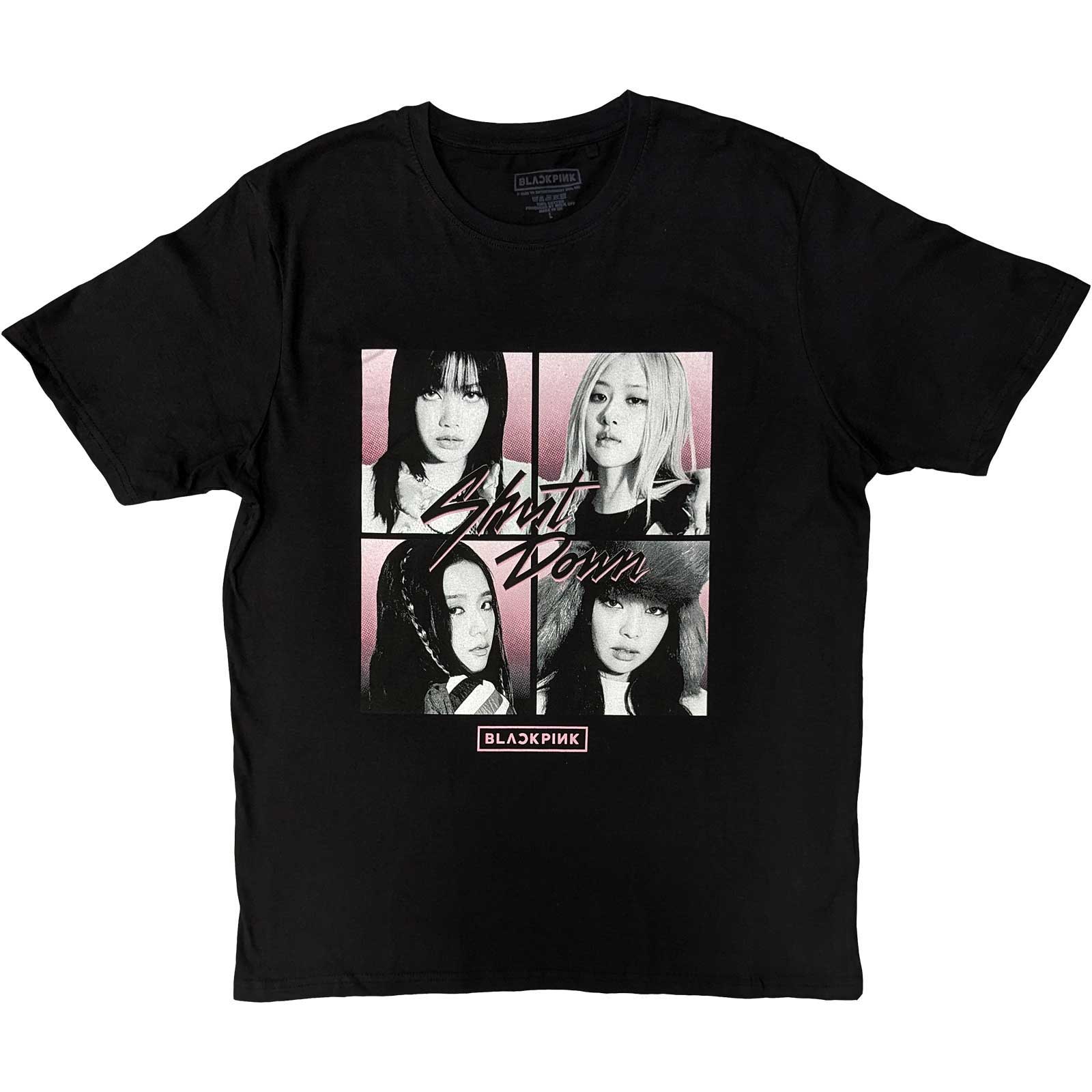 BlackPink Unisex T-Shirt: Shut Down Photo Grid (XX-Large)