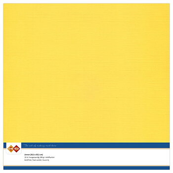 Card Deco Linen - Ochre 10-p