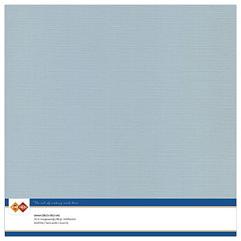 Card Deco Linen - Grey 10-p