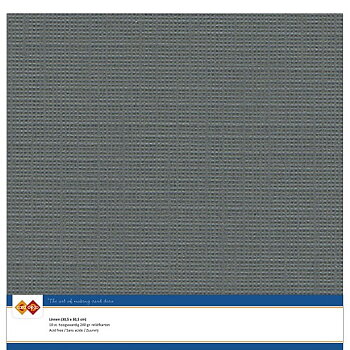 Card Deco Linen - Dark Grey 10-p