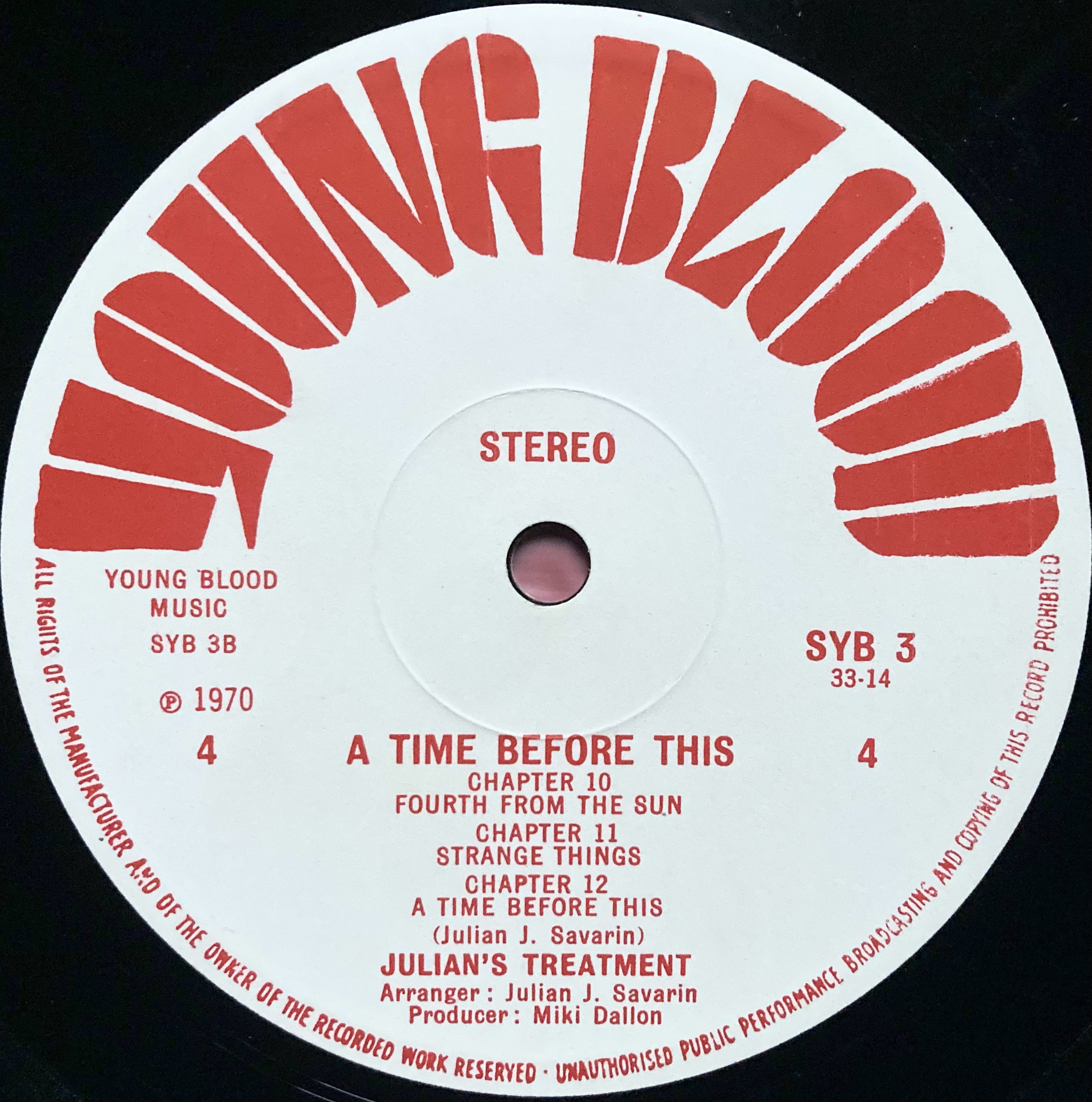 JULIAN´S TREATMENT - A time before this UK-orig LP 1970 - 9