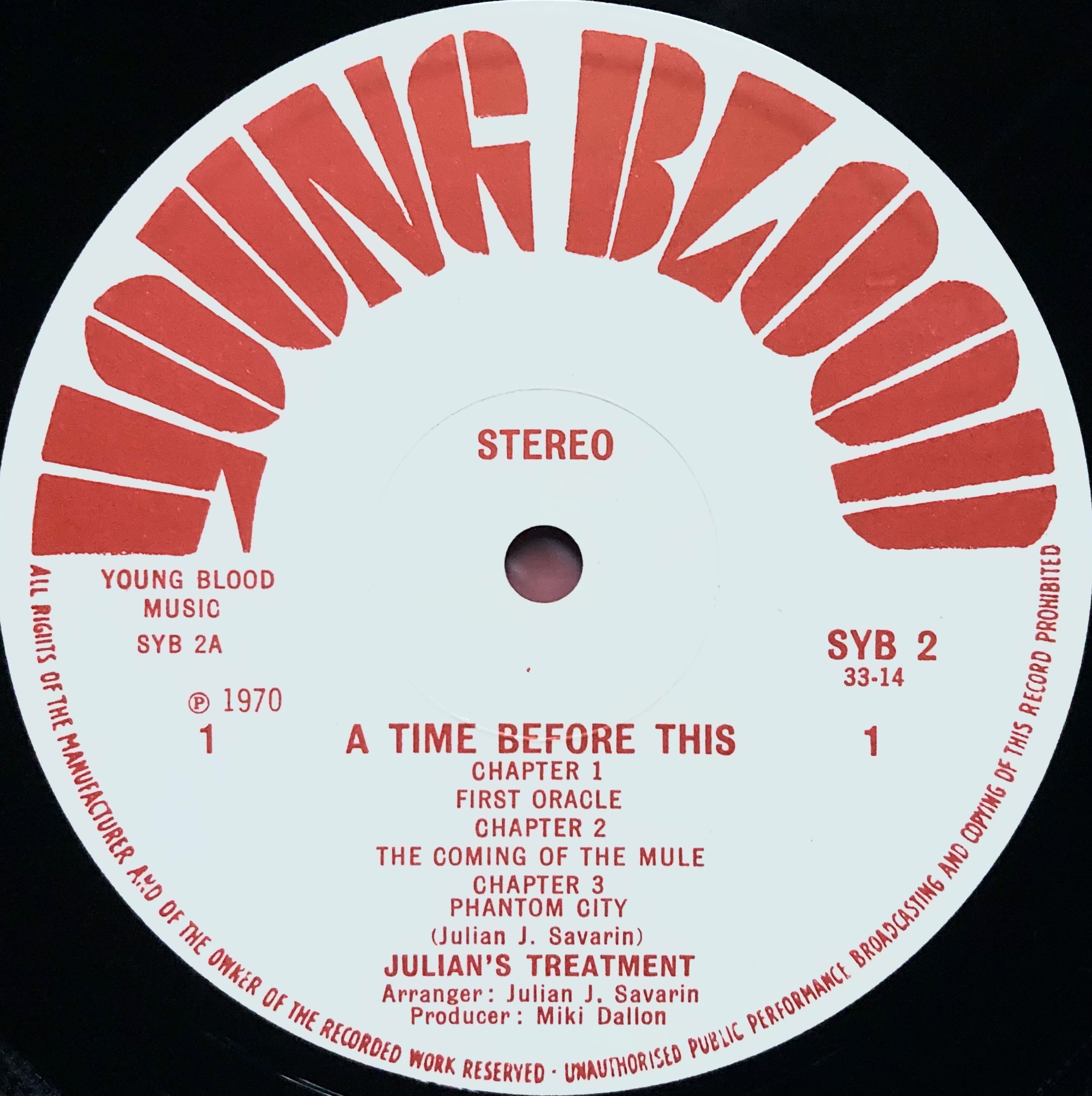 JULIAN´S TREATMENT - A time before this UK-orig LP 1970 - 6