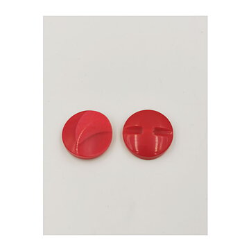 Vintage Buttons - Red Shimmering 28 mm