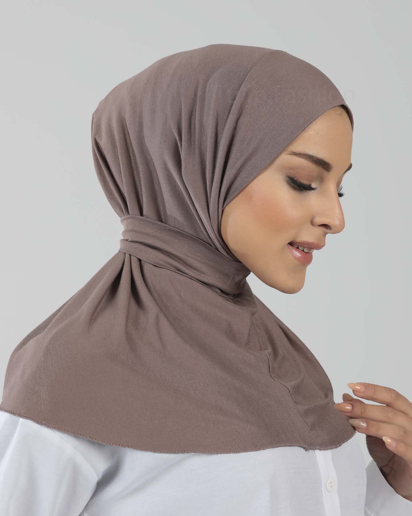 Hijab - Al Amira Instant Jersey - Cacao Brown - 4