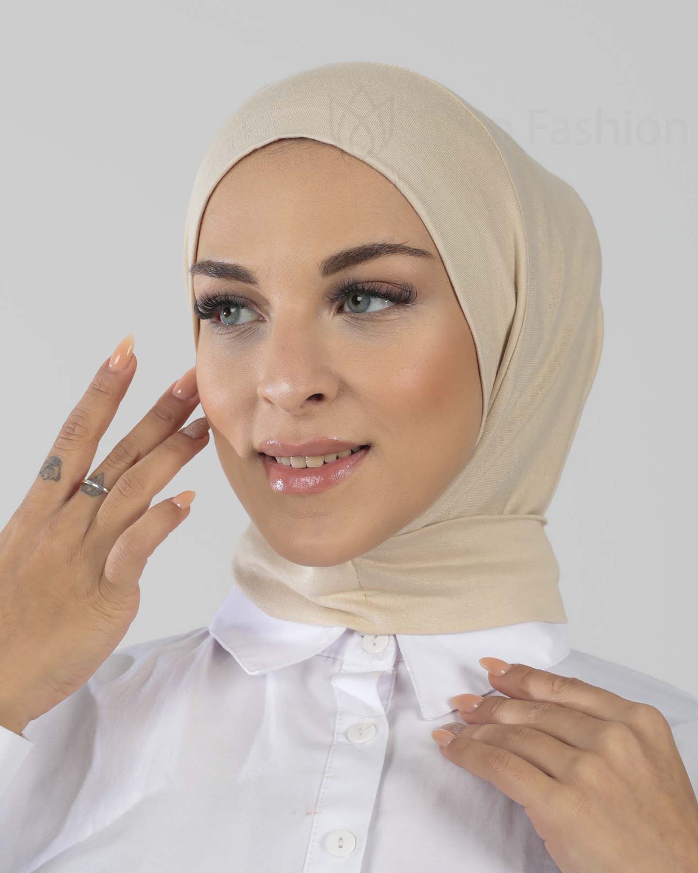 Hijab - Al Amira Instant Jersey - Light Beige - Tulip Fashion