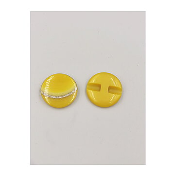 Vintage Buttons - Yellow 28 mm