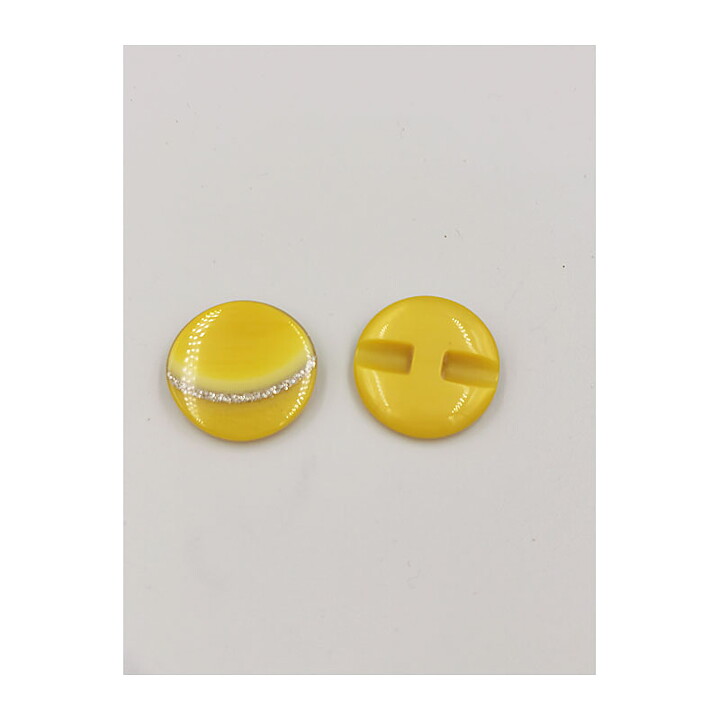 Vintage Buttons - Yellow 28 mm