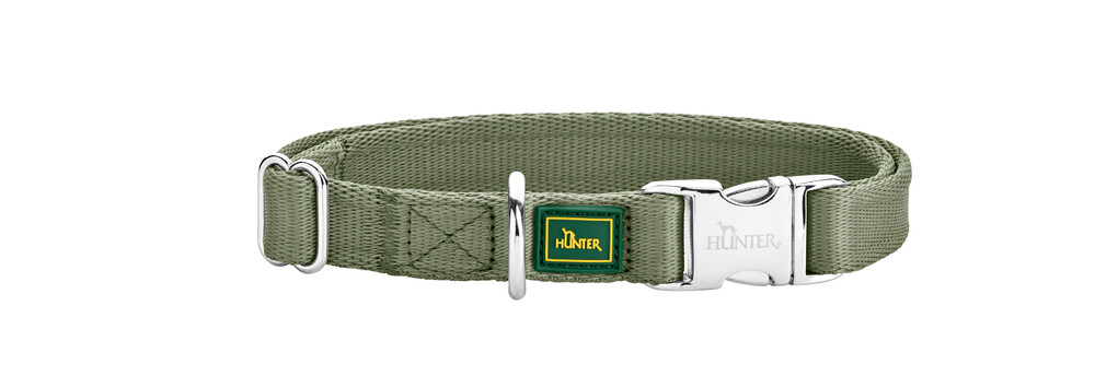 HUNTER Ställbart halsband Inari Alu-Strong lindgrön