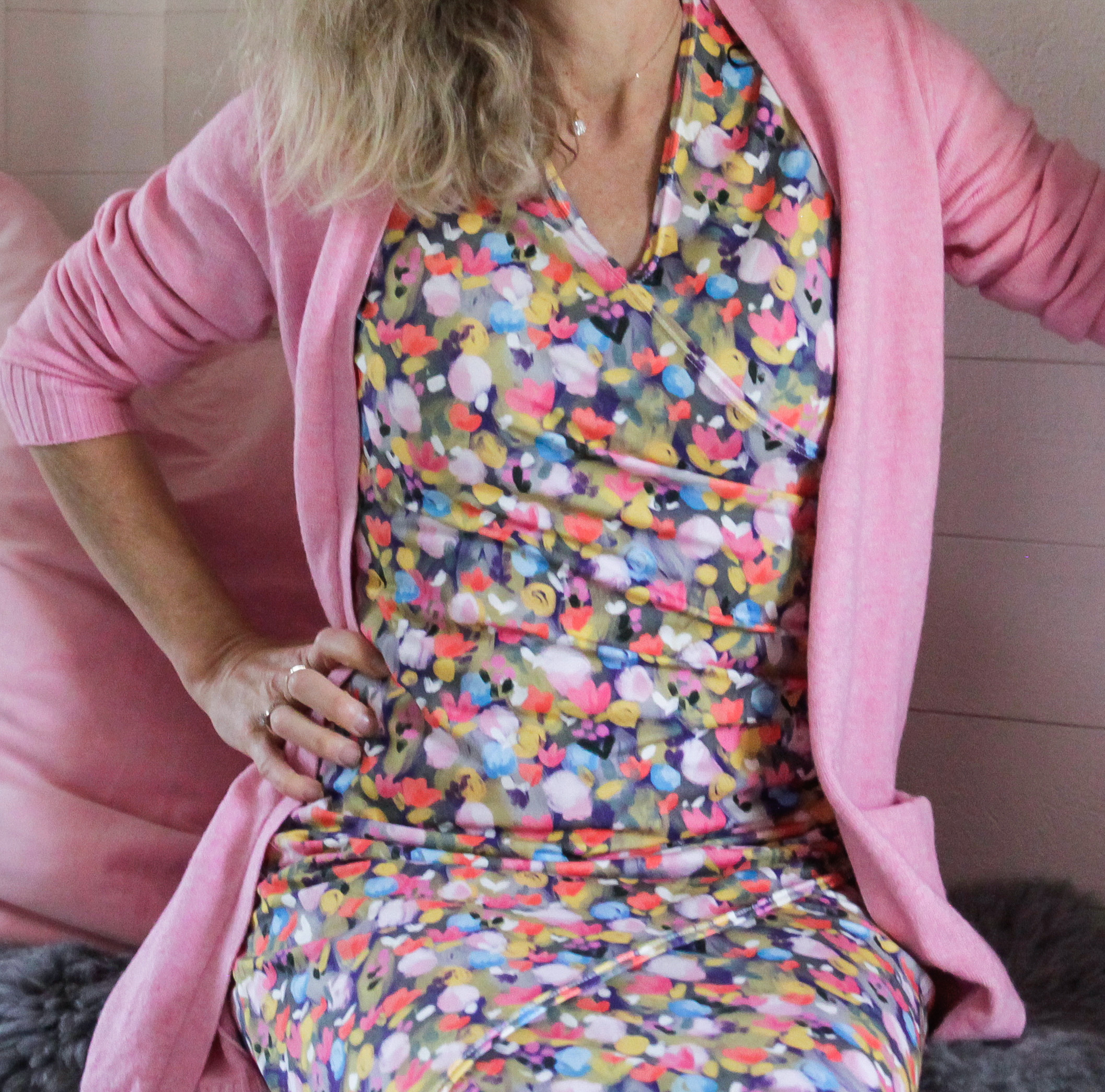 SLUTSÅLT Jerseytyg ekologisk bomull,  "Cotton candy” metervara - 7