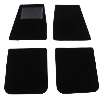 Mattsats Volvo PV/Duett, svart textil