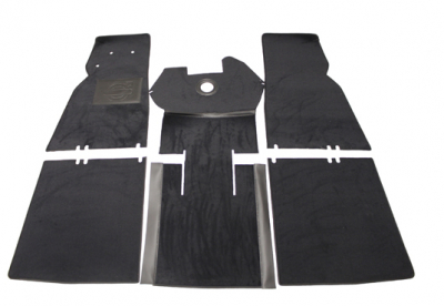 Mattsats Volvo PV 444, svart textil