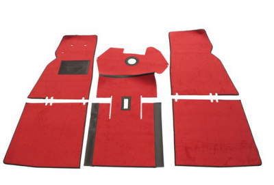 Mattsats Volvo PV 544, Röd textil