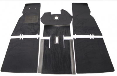 Mattsats Volvo PV 544, Svart textil