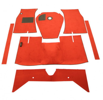 Mattsats Volvo Amazon 62-64, Röd textil