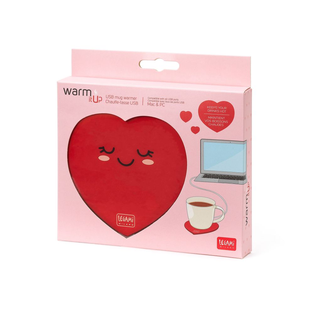 Varmeplade for krus (USB), Warm it up, Heart - 3