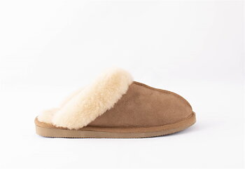 Jessica lammskinnstoffel i chestnut av shepherd