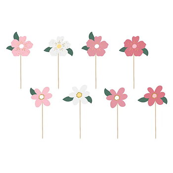 Cake picks - Blommor 8-pack- 1