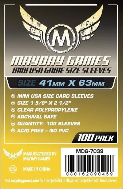 Mini USA Card Sleeves - 41 x 63 mm - 100 Pack