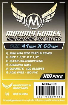 Mini USA Card Sleeves - 41 x 63 mm - 100 Pack