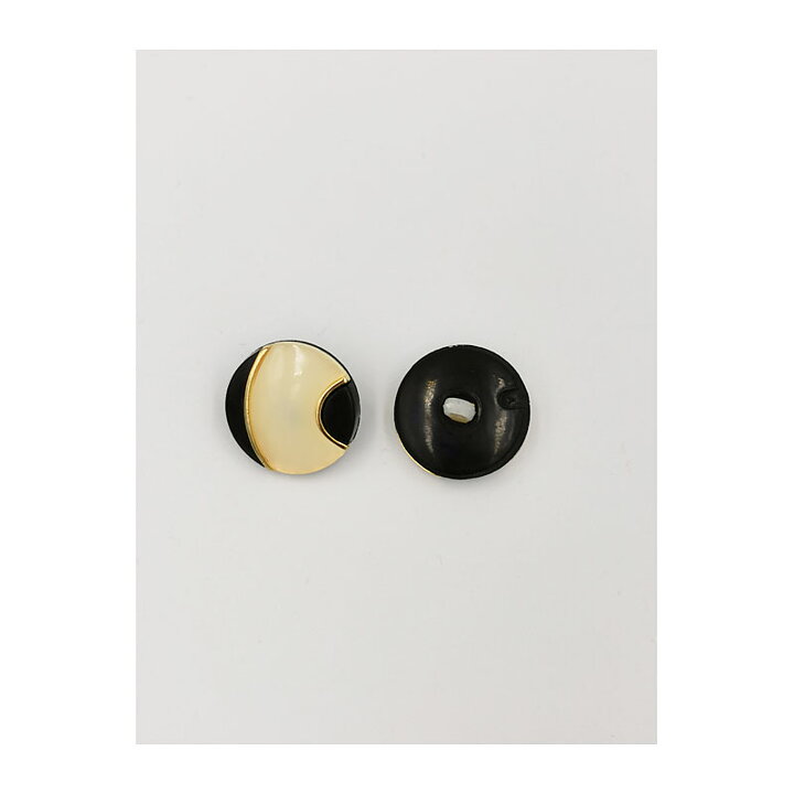 Vintage Buttons - Black & Rhinestones 21 mm