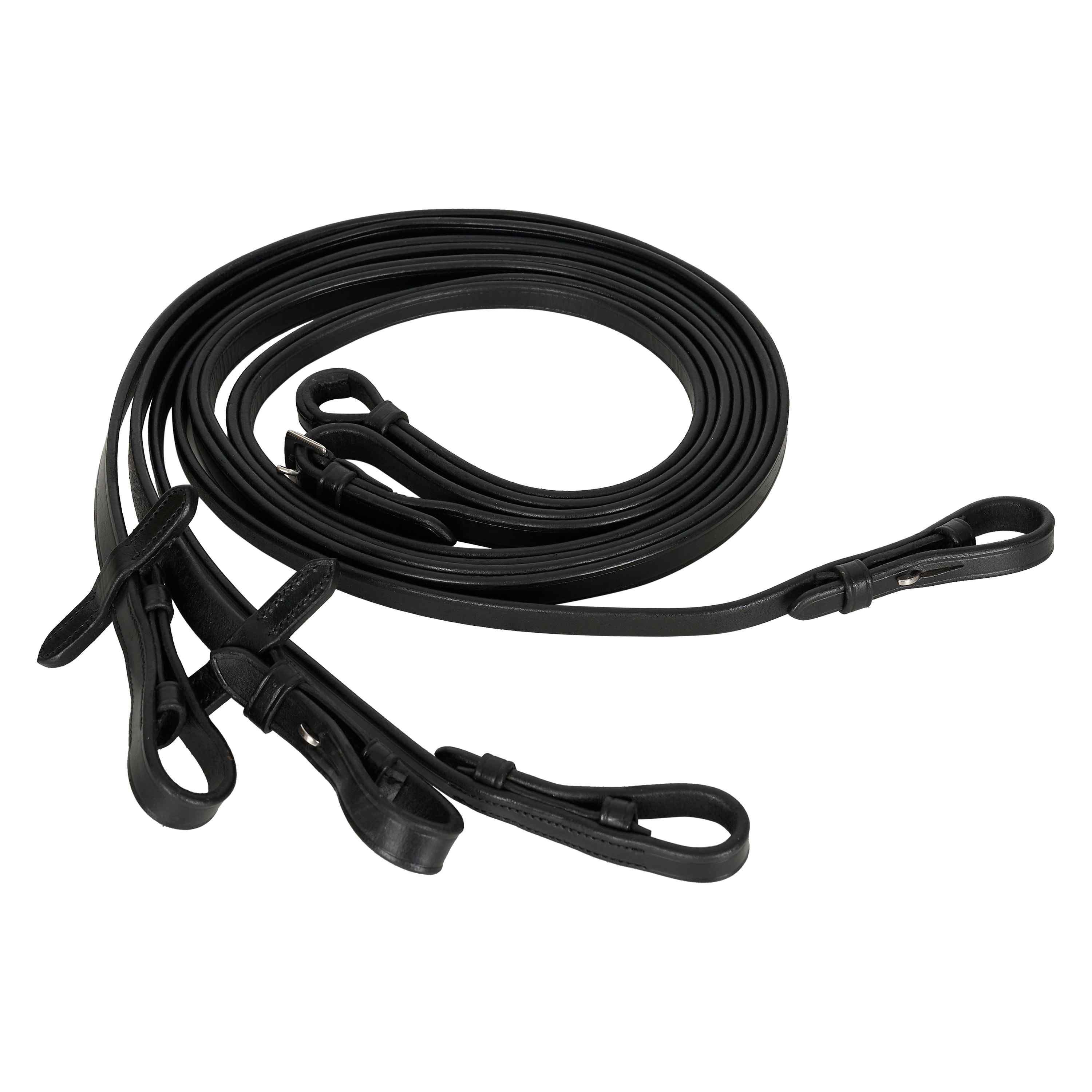 Imperial Riding Weymouth reins Plain leather Black