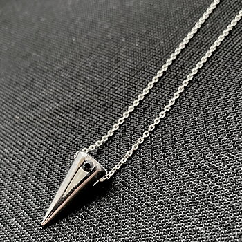 Halsband Silverkedja  Svart onyx