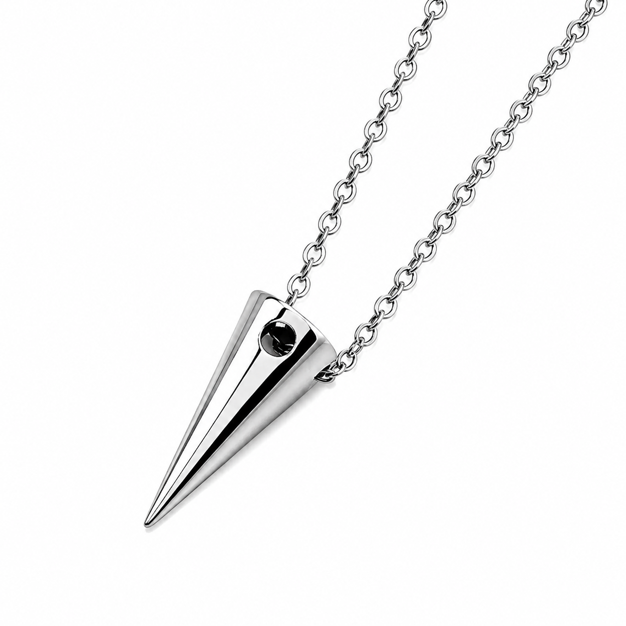 Necklace  silverchain Black Onyx