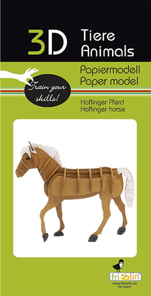 3D-pappersmodell, Häst (haflinger)