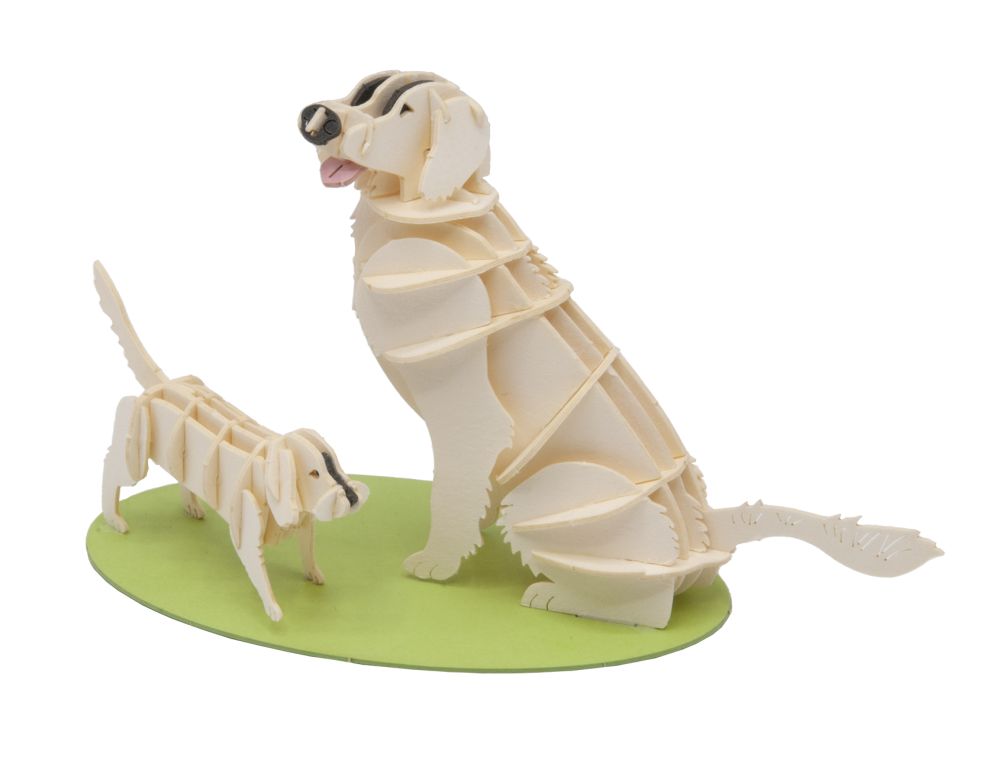 3D-pappersmodell, Golden Retriever-hundar - 2