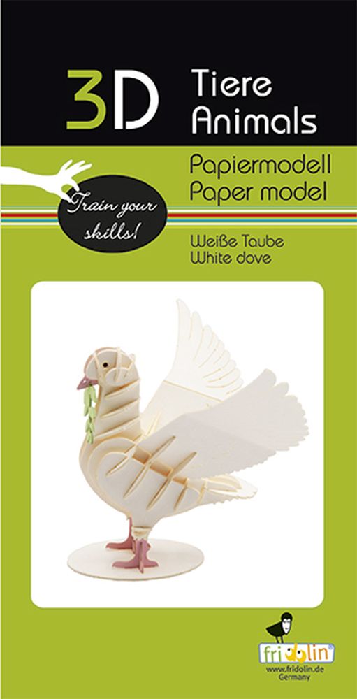 3D-papirmodel, Due, hvid