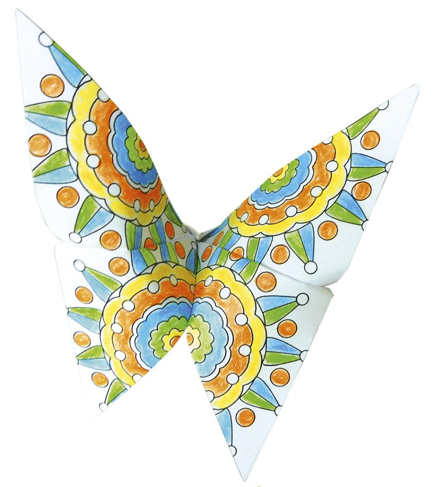Mandala Coloring Origami, Fjärilar - 4
