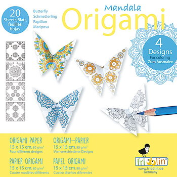 Mandala Coloring Origami, Fjärilar