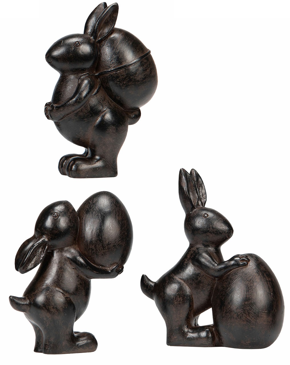 Rabbit Trio Brown Mix Poly 7x4x9 cm - 3-pack - 2