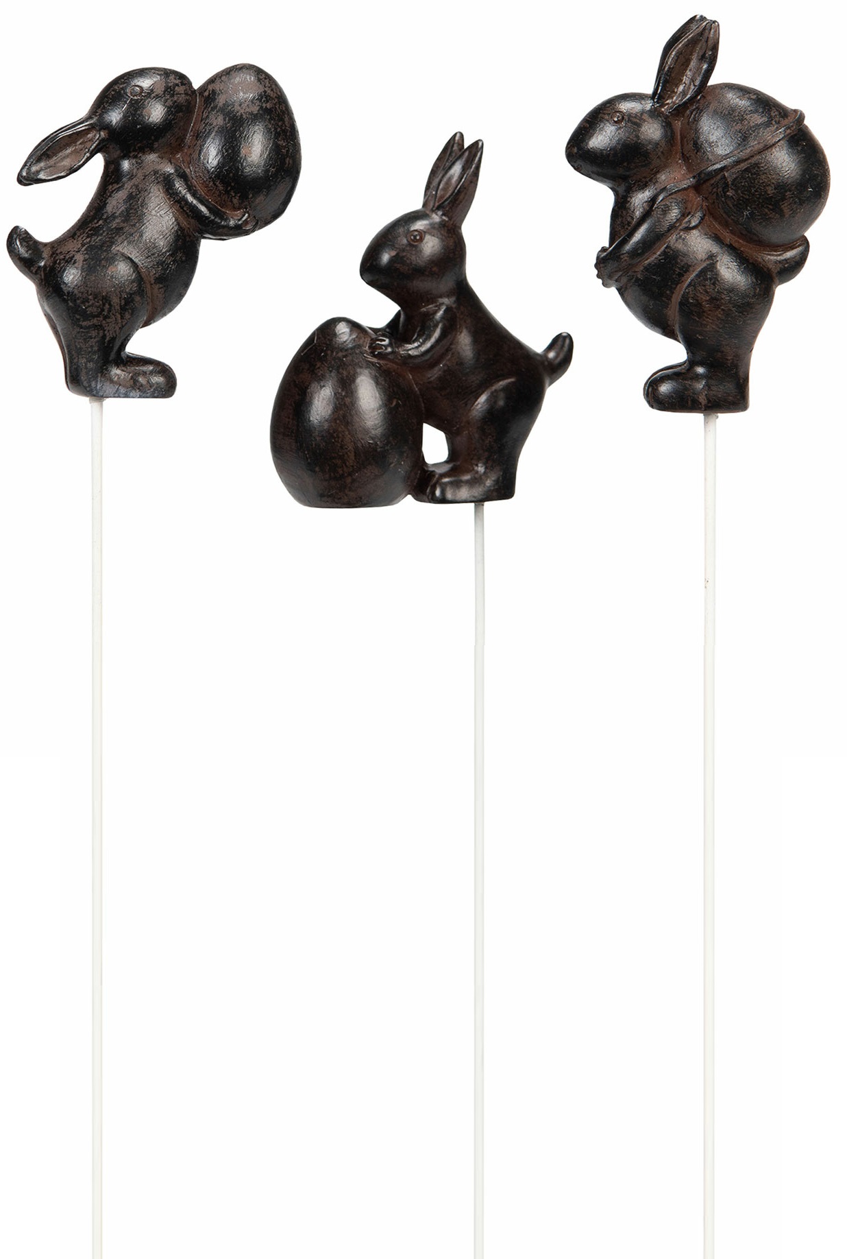 Rabbit Trio Stick Brown Poly 4x2x5 cm - 3-pack - 3