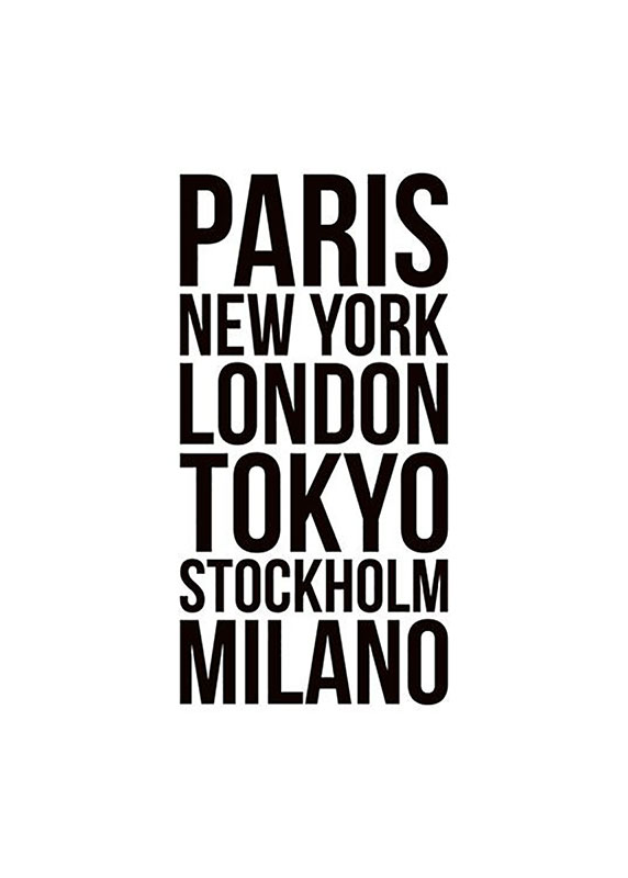 Poster Paris New York London Tokyo Stockholm Milano 50x70 cm - 2