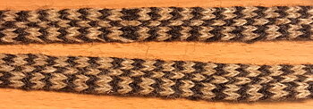 Beige Svart Ull Brickband 17mm