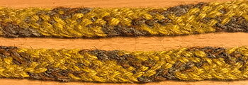 Gul Brun Ull Flätat Band 20mm