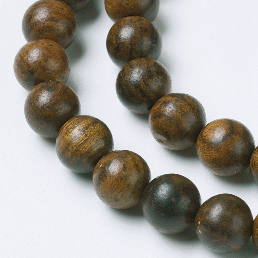Träpärlor 8 mm – mörkbruna - 3