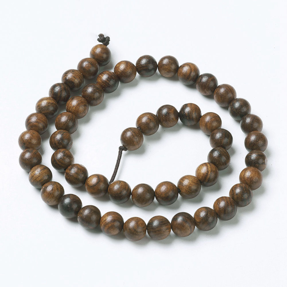 Träpärlor 8 mm – mörkbruna - 2
