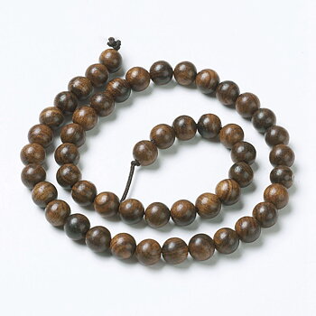 Träpärlor 8 mm – mörkbruna